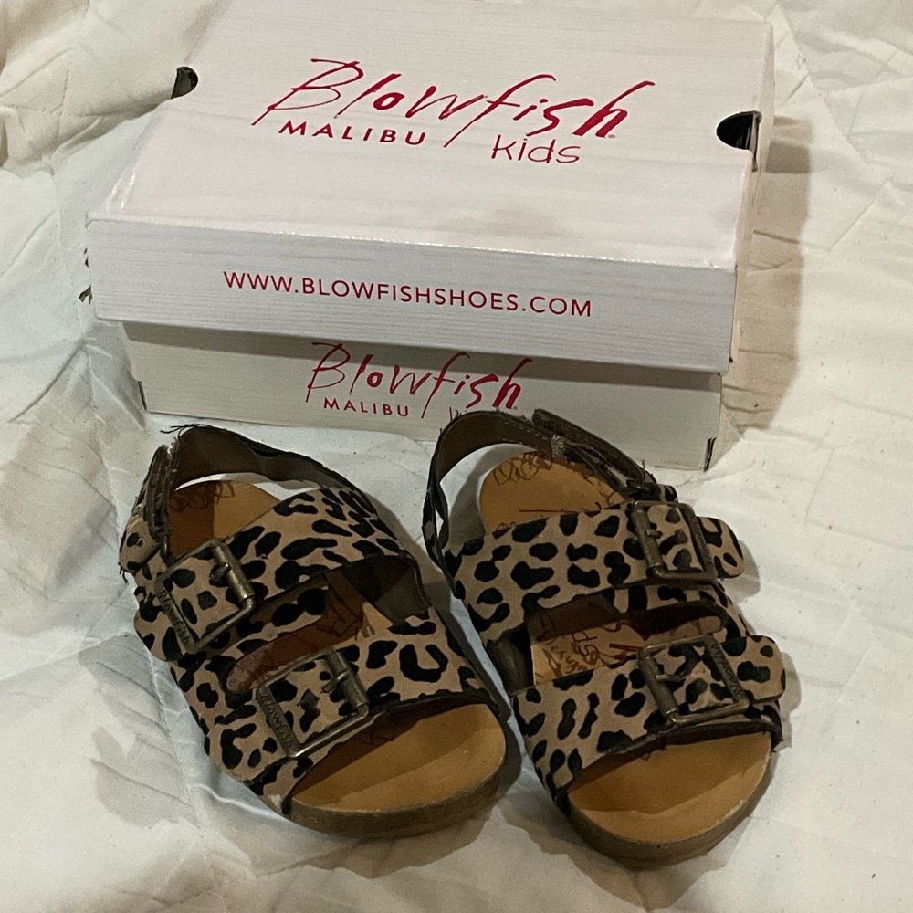 Blowfish Kids Leopard Print Sandals